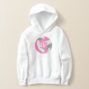 camisa de volei feminina cinza rosa número