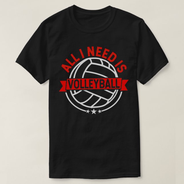 Camisa De Voleibol Só Preciso De Presente Vermelho (Frente do Design)