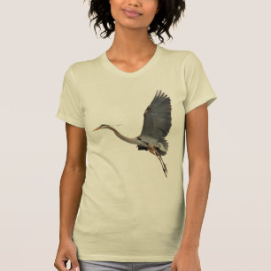 Camisa de voo dos animais selvagens da garça-real