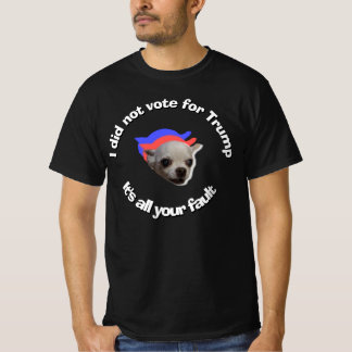 Camisa de votação Texto branco