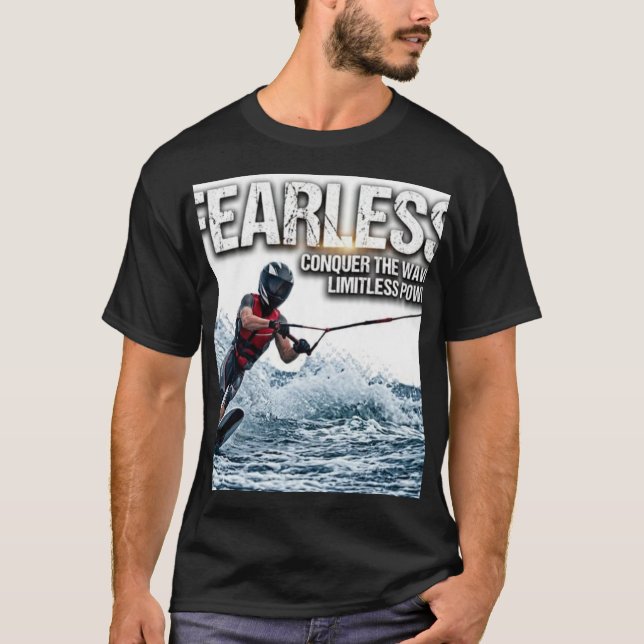 Camisa de Wakeboard Destemida, Conquistar Ondas Es (Frente)