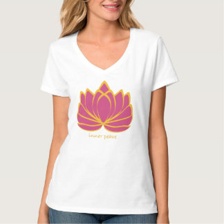 Camisa de yoga de lótus de paz interna