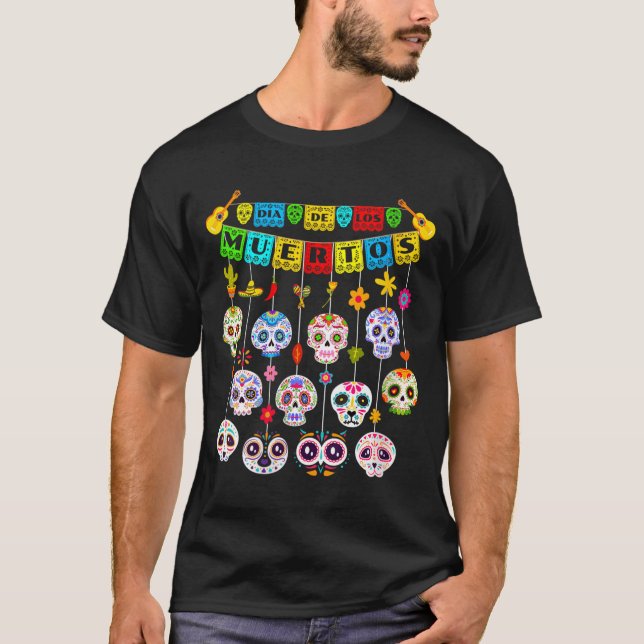 Camisa Decorativa do Dia dos Mortos para Mulheres  (Frente)