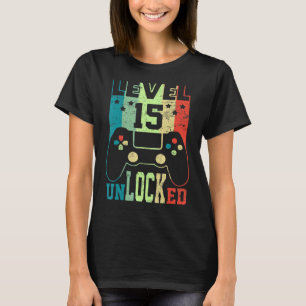 Camisa Desbloqueada Camisa Engraçada 15 de Jogador