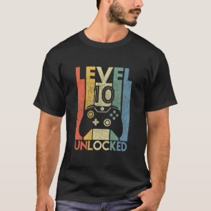 Camisa Desbloqueado Nível 10 Camisa Divertida de V