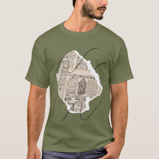 Camisa Desenho Estético de Mapa e Paisagem do Dese