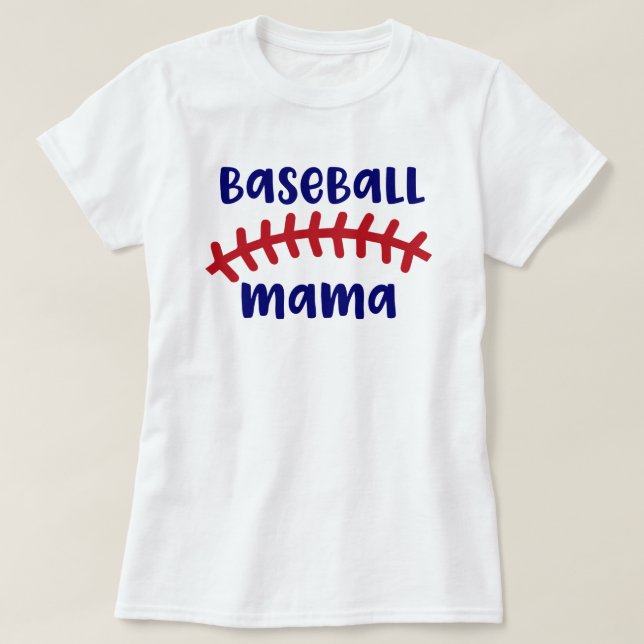 Camisa desportiva de baseball Mama (Frente do Design)