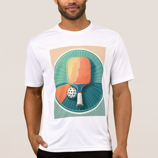 Camisa desportiva Mens Pickleball (Frente)