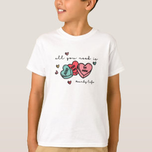 Camisa Dia de os namorados T De Crianças Bonitas