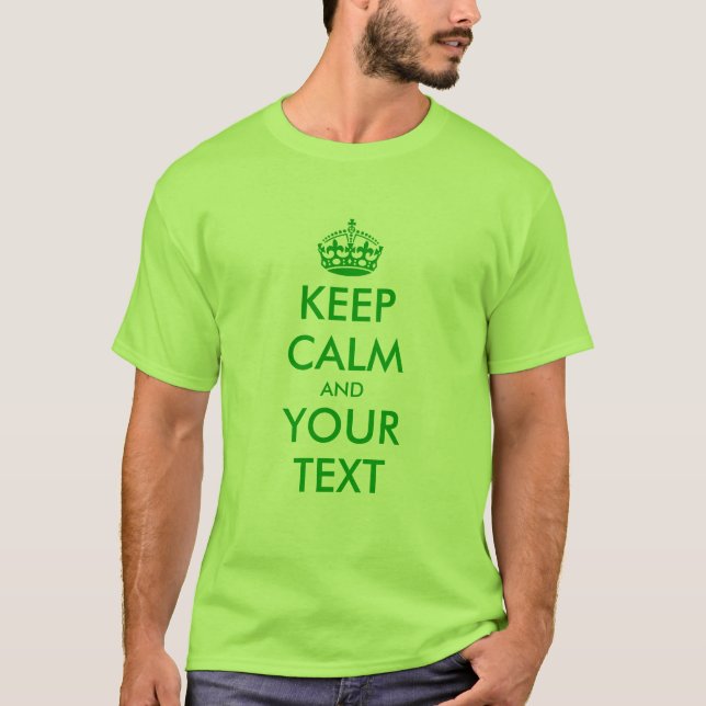 Camisa Dia de São Patrício verde | Mantenha a calm (Frente)