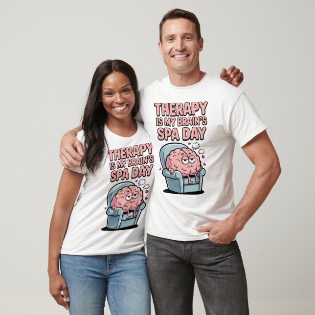 Camisa Dia de Spa Cerebral Terapia Saúde Mental. (Unissex)