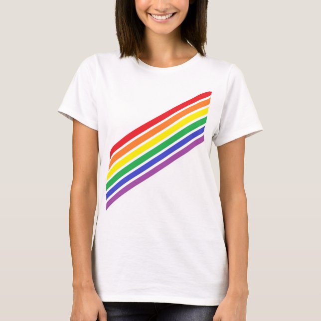 Camisa Diagonal Arco-íris (Frente)