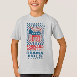 Camisa dianteira dos miúdos de Obama 2012