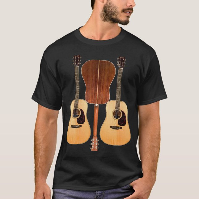 Camisa dianteira e traseira da guitarra acústica (Frente)