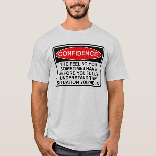 Camisa Divertida com Citação de Confiança (Frente)