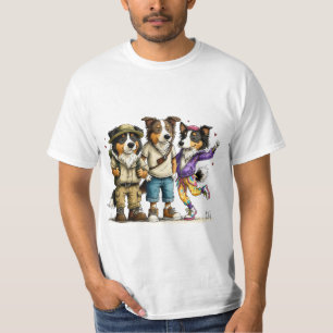 Camisa Divertida de Cachorro Kelpie Trio de Camise
