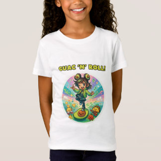 camisa divertida de comida de desenho