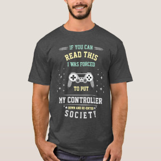 Camisa Divertida de Controle de Jogo Desligado