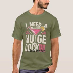Camisa Divertida de Coquetel – Preciso de um Coque