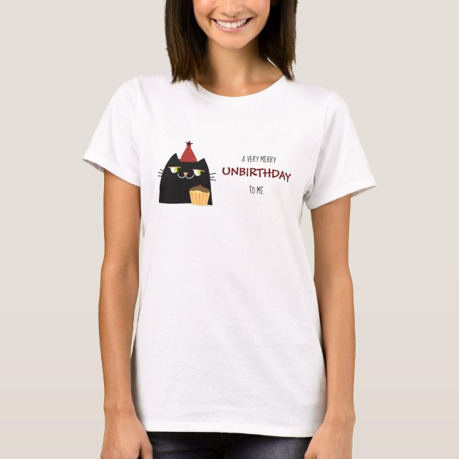 Camisa Divertida de Gato Camiseta Preta de Gato Nã (Frente)