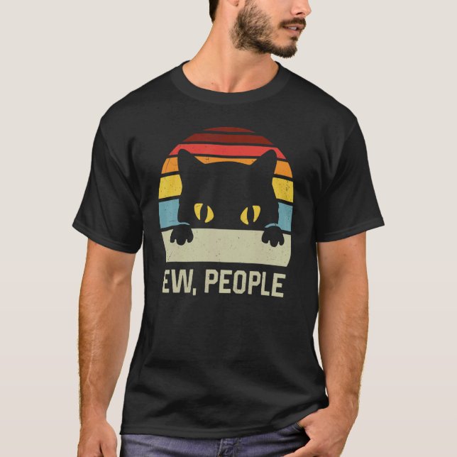Camisa Divertida de Gato Eca Pessoas Amantes de Ga (Frente)
