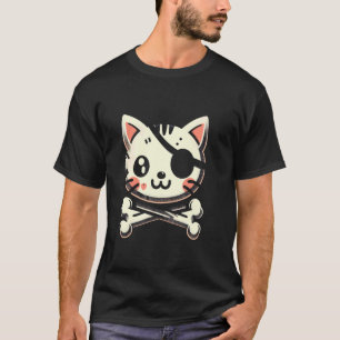 Camisa Divertida de Gato Kwazii Fofa Pirata Divert