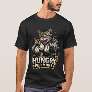 Camisa Divertida de Gato na Academia Faminto por M