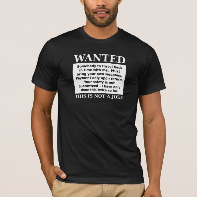 Camisa Divertida de Humor Anúncio de Vaga para Via (Frente)