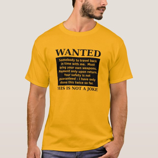 Camisa Divertida de Humor com Anúncio de Vaga para (Frente)