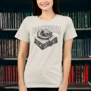 Camisa Divertida de Leitura de Minhoca Literária