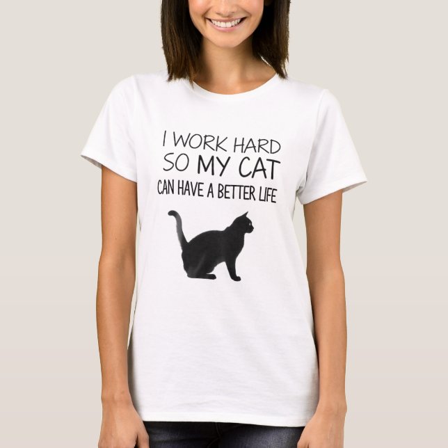 Camisa Divertida de Mãe/Pai de Gato - Vida Melhor  (Frente)