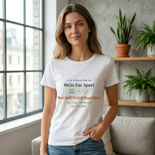 Camisa Divertida de Melhor Amigo à Distância Corre