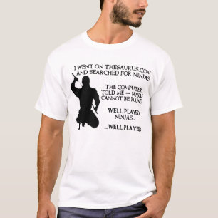 Camisa Divertida de Ninja do Tesauro Ninjas