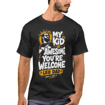 Camisa Divertida de Pai Leão - Presente de Anivers