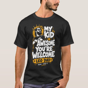 Camisa Divertida de Pai Leão - Presente de Anivers