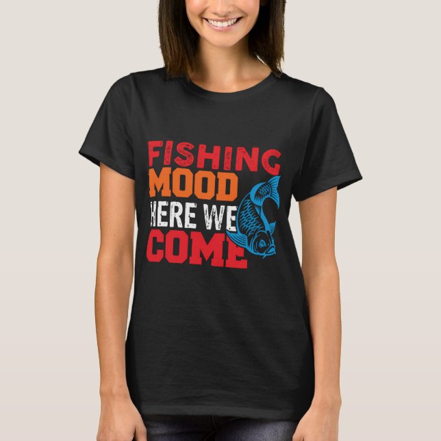 Camisa Divertida de Pesca para Mulheres, Garota Pe (Frente)