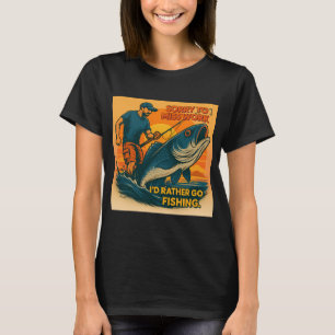 Camisa Divertida de Pesca Retro - Desculpe por Fal