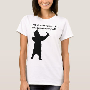 Camisa Divertida do Urso Cantante