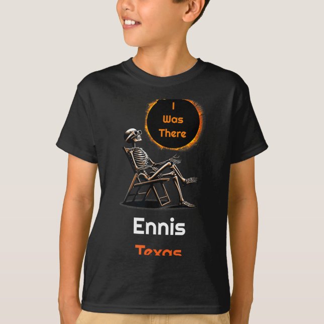 Camisa Divertida Eclipse Solar Ennis Texas Lá (Frente)