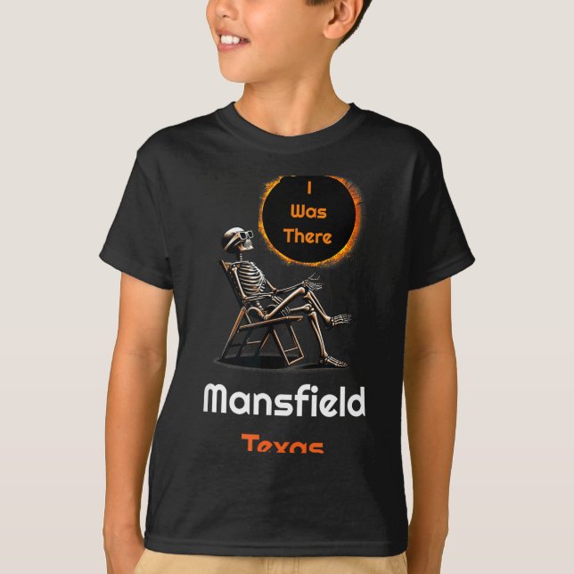 Camisa Divertida Eclipse Solar Mansfield Texas Lá (Frente)