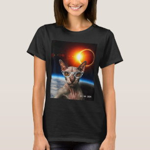 Camisa Divertida Gato Eclipse Solar Sphynx Canaden