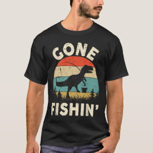 Camisa Divertida Gone Fishing para Homens Mulheres