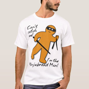 Camisa Divertida Homem de Biscoito de Gengibre Nin