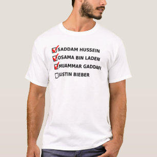 Camisa Divertida Lista de Alvos