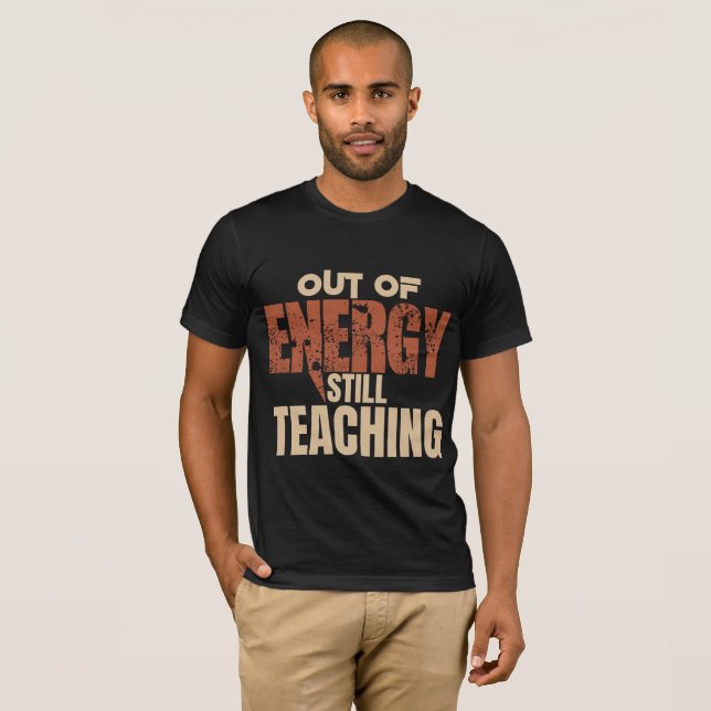 Camisa Divertida para Professores | Sem Energia Ai (Frente Completa)