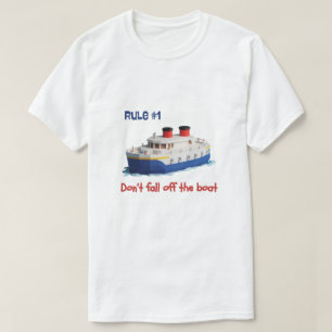Camisa Divertida - Regra #1 Não Caia do Barco