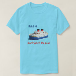 Camisa Divertida - Regra #1 Não Caia do Barco