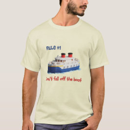 Camisa Divertida - Regra #1 Não Caia do Barco