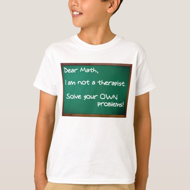 Camisa Divertida Terapeuta de Problemas de Matemát (Frente)