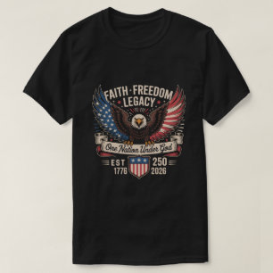 Camisa do 250º Aniversário dos EUA - Fé Liberdade